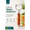 Tek Başlıklı Ahşap Saplı Metal Soyacak Sebze ve Meyve İçin Pratik Kullanım