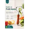 Tek Başlıklı Ahşap Saplı Metal Soyacak Sebze ve Meyve İçin Pratik Kullanım