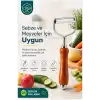 Tek Başlıklı Ahşap Saplı Metal Soyacak Sebze ve Meyve İçin Pratik Kullanım