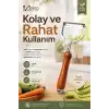 Ahşap Görünümlü Saplı Metal Sebze Meyve Soyacağı Dayanıklı Mutfak Yardımcısı