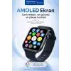 AMOLED Ekranlı Kablosuz Şarj Destekli Akıllı Saat Spor Modlu Bluetooth Uyumlu