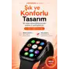 Kablosuz Şarjlı Dokunmatik Ekran Akıllı Saat Arama ve Mesaj Bildirim Destekli
