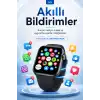 Uygulama Bildirimli Dokunmatik Akıllı Saat Kablosuz Şarjlı Şık Tasarımlı Model