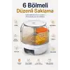 Çok Bölmeli Bakliyat ve Kuru Gıda Saklama Kabı Döner Sistemli Ölçülü Dağıtıcılı