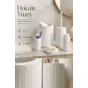 Modern Tasarımlı 5 Parça Banyo Aksesuar Seti Beyaz Renk Sabunluk ve Fırçalık Dahil
