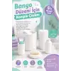 Şık Görünümlü Beyaz Banyo Aksesuar Takımı 5 Parça Günlük Kullanıma Uygun Set