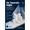 Şık Görünümlü Beyaz Banyo Aksesuar Takımı 5 Parça Günlük Kullanıma Uygun Set
