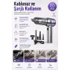 El Tipi Basınçlı Hava Üfleme Ve Vakum Süpürge Makinesi Şarjlı Aparatlı Set