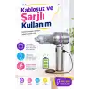 Taşınabilir Kablosuz Vakum Süpürge Ve Hava Üfleme Makinesi Çok Başlıklı Kullanım Seti