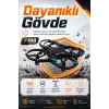 Işıklı Gövdeli Uzaktan Kumandalı Drone Oyuncak 360 Derece Takla Atabilen Uçuş Seti