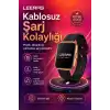 Spor Modlu Kablosuz Şarjlı Akıllı Saat Mesaj Bildirimli Rose Gold Tasarımlı Model
