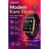 Spor Modlu Kablosuz Şarjlı Akıllı Saat Mesaj Bildirimli Rose Gold Tasarımlı Model