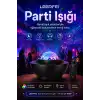 Kumandalı Galaksi Yıldız Projektör Gece Lambası FM Radyolu Parti Işığı Özellikli