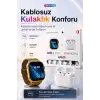 Akıllı Saat Ve Kablosuz Kulaklık Bir Arada Telefon Uyumlu Şık Hediye Seti