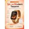 Büyük Ekranlı Akıllı Saat Kablosuz Kulaklık Ve Çoklu Aksesuar İçeren Set