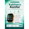 Bluetooth Uyumlu Akıllı Saat Ve Kablosuz Kulaklık Günlük Kullanıma Uygun Set