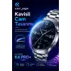 Kavisli Cam Tasarımlı Akıllı Saat AMOLED Ekran Üç Kordonlu Günlük Kullanım Seti