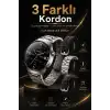 Dokunmatik AMOLED Ekranlı Akıllı Saat Çelik Kordon Ve Ek Kayışlı Şık Tasarım