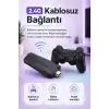 Çift Kollu Kablosuz Oyun Konsolu TV Bağlantılı Klasik Oyunlar İçin Pratik Set