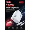120W Hızlı Şarj Adaptörü Ve Kablo Seti Akıllı Çipli Güvenli Şarj Özellikli