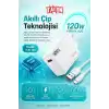 Turbo Şarj Destekli 120W Adaptör Ve Kablo Seti Telefon Uyumlu Pratik Kullanım