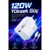 Akıllı Çip Korumalı 120W Hızlı Şarj Cihazı Kablo Dahil Güvenli Dolum Seti