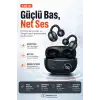 Kulak Kancalı Kablosuz Bluetooth Kulaklık Şarj Kutulu Mikrofonlu Spor Kullanım
