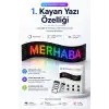 Kumandalı LED Matrix Panel Kayan Yazı Tabelası Renkli Mesaj Ve Saat Gösterimli