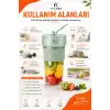 Şarjlı Taşınabilir Meyve Sıkacağı Pipetli Hazneli Pratik Smoothie Blender Bardağı