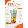 Şarjlı Taşınabilir Meyve Sıkacağı Pipetli Hazneli Pratik Smoothie Blender Bardağı