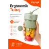 USB Şarjlı Mini Blender Meyve Sıkacağı Pipet Kapaklı Taşınabilir İçecek Haznesi