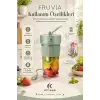 Pratik Kullanımlı Şarjlı Meyve Suyu Blenderı Kapaklı Pipetli Smoothie Hazneli