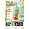 Günlük Kullanıma Uygun Şarjlı Meyve Sıkacağı Mini Blender Bardaklı Karıştırıcı