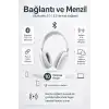 Kablosuz Kulak Üstü Bluetooth Kulaklık Katlanabilir Tasarım Uzun Süreli Kullanım