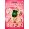 Gold Renk Tasarımlı Akıllı Saat Çoklu Kordonlu Dokunmatik Ekran Günlük Kullanım