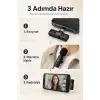 USB-C ve Lightning Uyumlu Kablosuz Yaka Mikrofonu Tak Çalıştır Telefon Ses Kayıt Seti