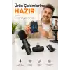 Kablosuz Yaka Mikrofonu USB-C Lightning Uyumlu Tak Çalıştır Telefon Video Ses Kayıt Seti