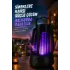 Mor Işıklı Elektrikli Sinek Öldürücü Lamba Balkon Bahçe Kamp Kullanım Cihazı