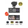 1080P Dash Cam Full Hd Araç içi Kamera Ön Arka ve İç Kayıt 3 Kamera Gece Görüşlü G Sensör Geniş Açı
