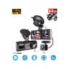 64GB Araç İçi Kamera 3 Kameralı (Yol + Araç İçi+ Arka) FHD Video Kayıt Mikrofonlu Türkçe CC-33