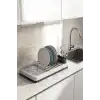 Kompakt Gri Bulaşıklık Tezgah Üstü Tabak Bardak Çatal Kaşık Mutfak Düzenleyici