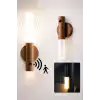 Sensörlü Dekoratif Meşale Duvar Aplik LED Gece Lambası Mıknatıslı Model