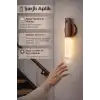 Sensörlü Dekoratif Meşale Duvar Aplik LED Gece Lambası Mıknatıslı Model