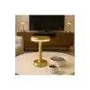 Gold Mantar Masa Lambası 3 Renk Modlu Kablosuz Şarjlı Dekoratif Metal LED Abajur