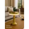 Gold Mantar Masa Lambası 3 Renk Modlu Kablosuz Şarjlı Dekoratif Metal LED Abajur