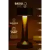Gold Metal Dokunmatik Şarjlı Masa Lambası 3 Işık Parlaklık Ayarlı Gece Abajuru LED