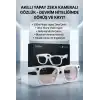 Kameralı Beyaz Akıllı Gözlük Yapay Zeka Destekli Şık Günlük Kullanım Premium