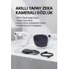 Beyaz Bluetooth Akıllı Gözlük Müzik Görüşme Kamera ve Mikrofon Özellikli