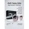 Beyaz Akıllı Gözlük Fotoğraf Video Ses Kaydı Kablosuz Modern Premium Tasarım