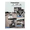 1080p 3 Kameralı Araç İçi Kamera IPS Ekranlı Ultra Geniş Açılı Gece Görüşlü G Sensörlü